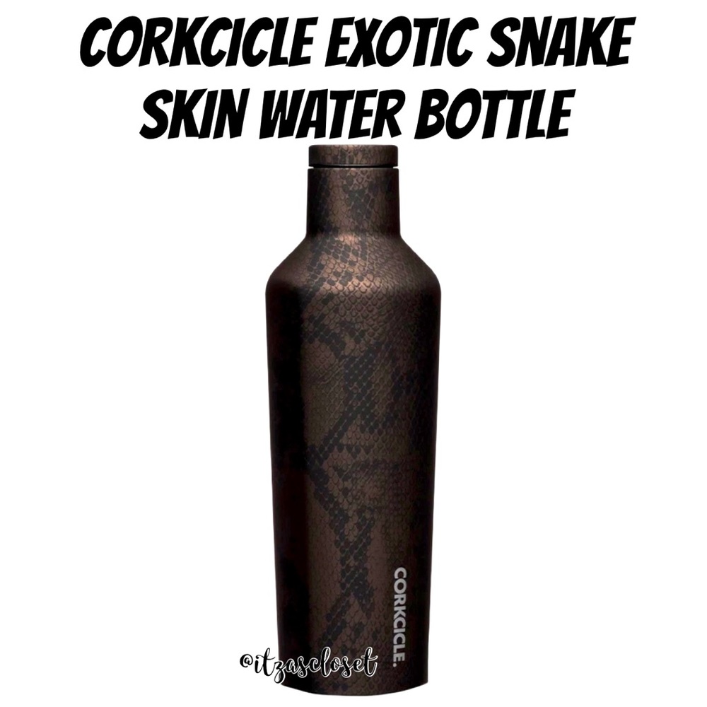 Corkcicle Rattle Snake Skin Exotic Canteen NWT Waterbottle 16oz Jungle